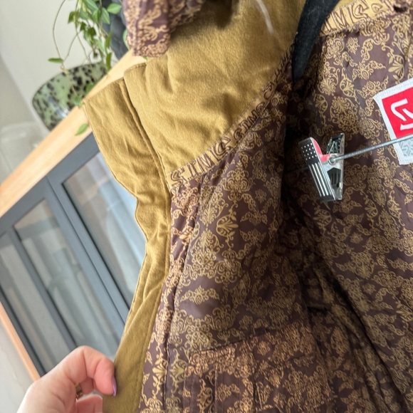 90s Vintage Sims Paisley print ski jacket puffer hooded pockets insulated snow - Picture 7 of 9